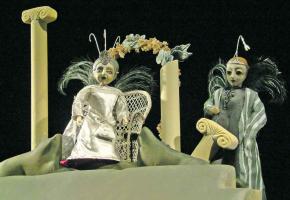Une des farces de La Bosse du Théâtre jouée au Théâtre des Marionnettes de Genève. 