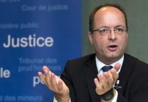Le procureur général Olivier Jornot présente le bilan de la justice 2014. DR 