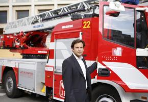 Guillaume Barazzone se dit fier des hommes du feu du Service d’incendie et de secours. DR 