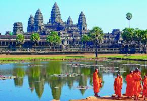 Classé au patrimoine mondial de l’Unesco, le temple d’Angkor Vat (ou Angkor Wat) est le plus grand des temples d’Angkor. DR 