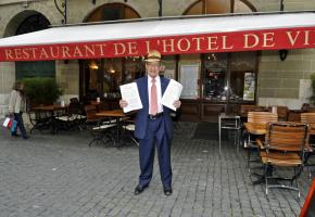 Jean-Yves Glauser, dit Glôzu, patron du restaurant de l’Hôtel-de-Ville