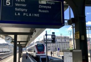 Un train de La Plaine arrivant en gare de Cornavin. Les couacs à répétition mettent les nerfs des usagers à rude épreuve. FRANCIS HALLER 