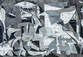 «Guernica», la célèbre œuvre de Pablo Picasso. Certains enseignants sous-estiment l’immanente noirceur de la nature humaine. 123RF/TICHR