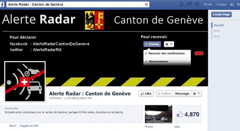 Cette page Facebook est née, il y a trois mois à Genève.  