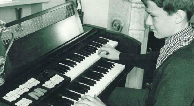 En 1962, Alain Morisod se produisait sur le stand des «Pianos Sautier et Jaeger» au Salon des Arts Ménagers. DR