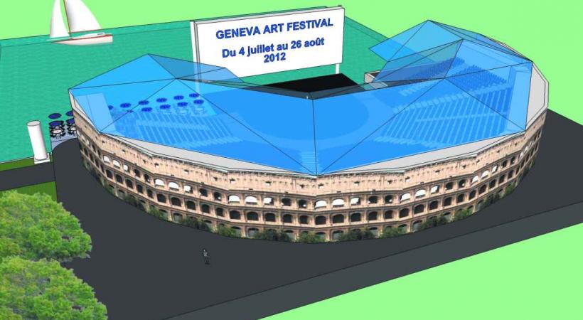 Le Festival sera hébergé dans une infrastructure aux allures d'arène romaine couverte. 