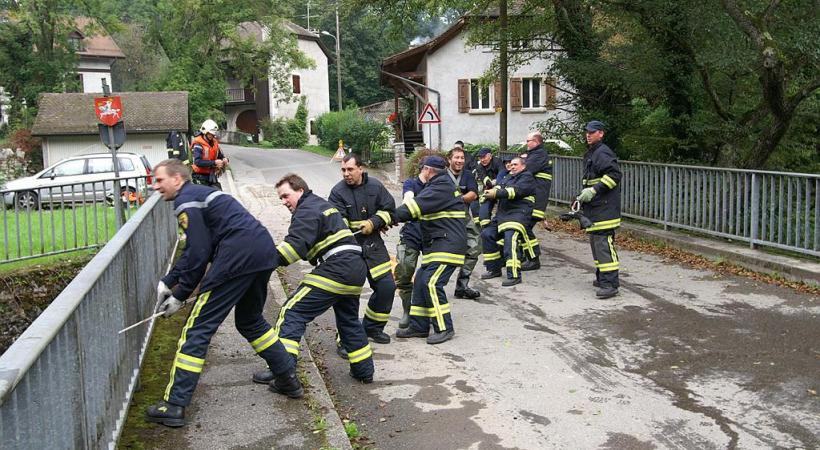 Les sapeurs-pompiers de Vernier tirent à la même corde depuis 200 ans. DR