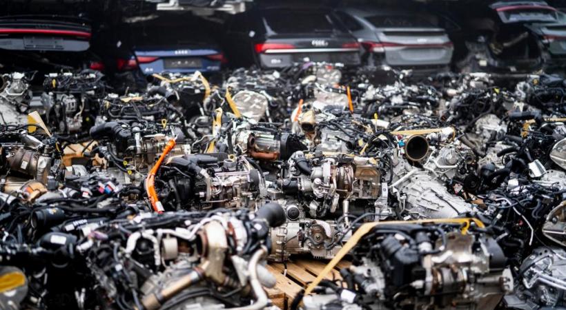 Audi a mis sur pied plusieurs projets pilotes, notamment pour reconditionner et recycler les moteurs.DR