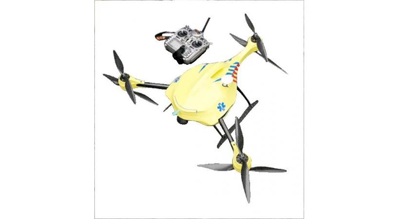 Le drone réalisé par un jeune étudiant en est encore au stade de prototype. DR 