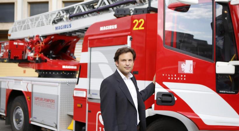 Guillaume Barazzone se dit fier des hommes du feu du Service d’incendie et de secours. DR 