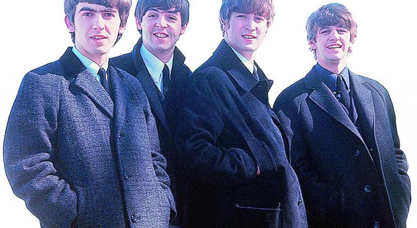 George Harrison, Paul McCartney, John Lennon et Ringo Starr. DR 