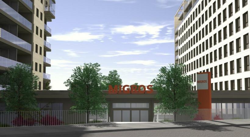 Inauguré mercredi 2 novembre, le nouveau supermarché Migros Gradelle s’inscrit dans un quartier en pleine mutation. DR  Une équipe de choc au service de la clientèle de proximité. DR 