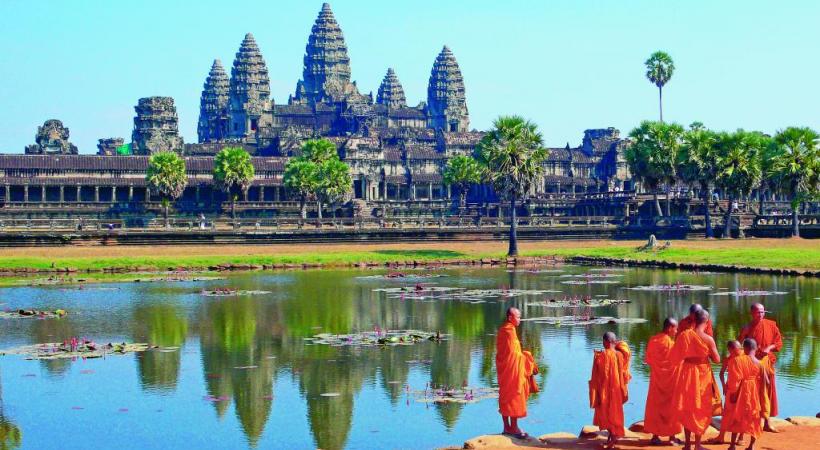 Classé au patrimoine mondial de l’Unesco, le temple d’Angkor Vat (ou Angkor Wat) est le plus grand des temples d’Angkor. DR 