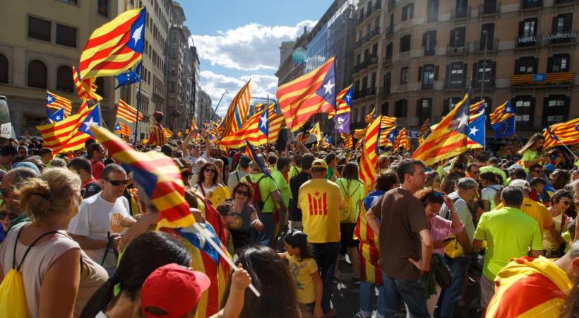 Des dizaines de milliers de personnes ont manifesté en faveur de l’indépendance à Barcelone le 11 septembre dernier, jour de la fête nationale catalane.  