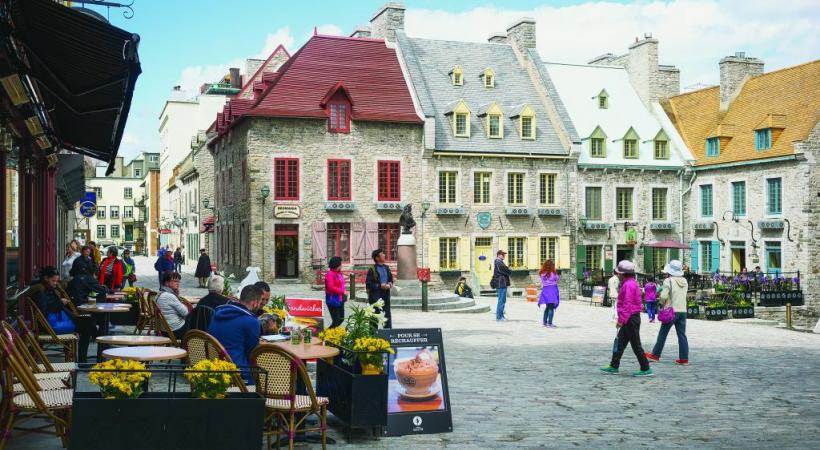 La place Royale de la vieille ville de Québec: atmosphère de ville européenne. 123RF/  GIUSEPPEMASCI   