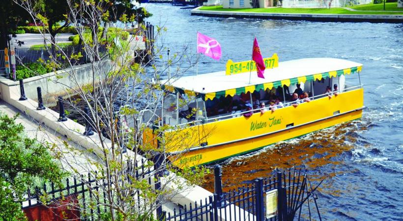 Le «water taxi» est l'attraction numéro un. 