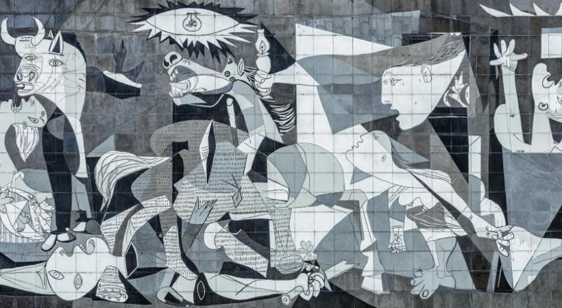 «Guernica», la célèbre œuvre de Pablo Picasso. Certains enseignants sous-estiment l’immanente noirceur de la nature humaine. 123RF/TICHR
